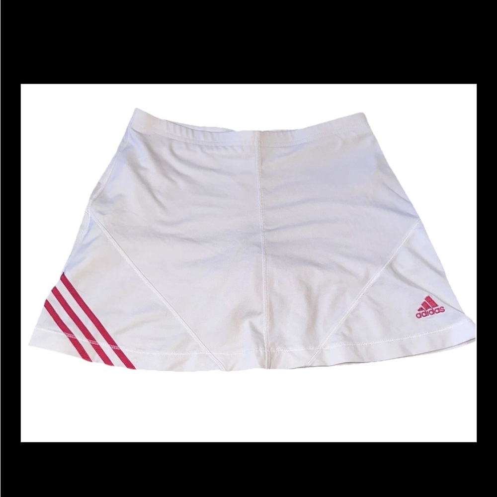 Adidas Golf Tennis Pickleball climate cool  White red Stretchy Skort Sz s, EUC
